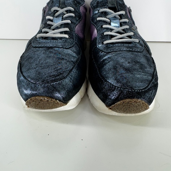 A.S.98 Italian Leather Sneakers Metallic Embossed Casual Comfort Shoes Rare - Picture 6 of 9